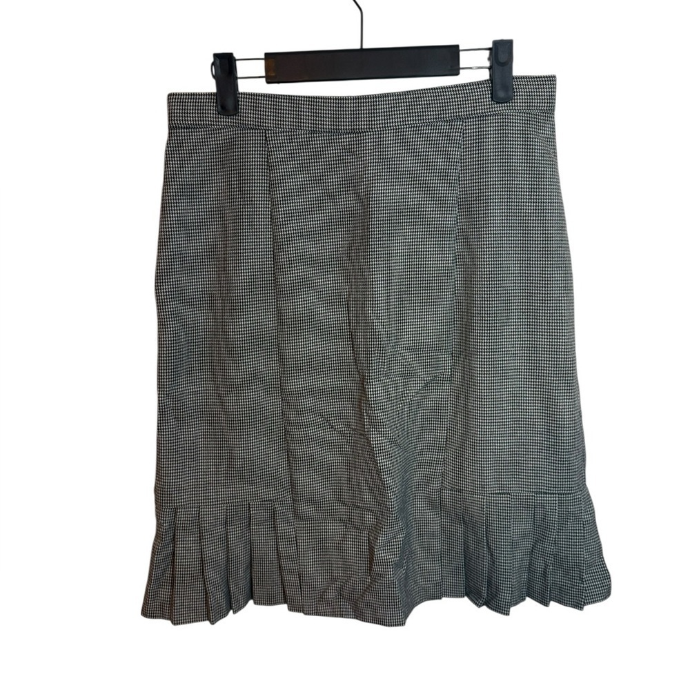 Dressbarn Y2K Houndstooth Academia Pleated Skirt